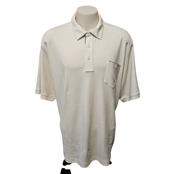 Tahari Other - Tahari Fine Cotton Interlock Golf Polo Big&Tall Shirt Pocket Short Sleeve XXL